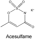 Chemical structure of Acesulfame