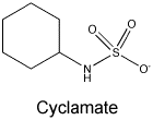 Chemical structure of cyclamate